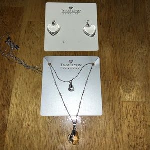 Heart Earrings & Necklace Set